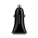 Somostel SMS-A42B Ładowarka samochodowa USB A + typ-C QC3.0 3A+2,4A czarna