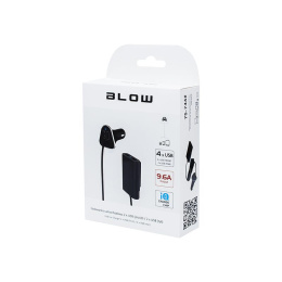Blow ładowarka samochodowa 2x USB przód + 2x USB tył 9,6A z IQ Chip