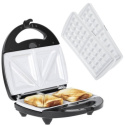 Teesa opiekacz ceramiczny do kanapek, toster TSA3221 3w1 Gofrownica, opiekacz i grill