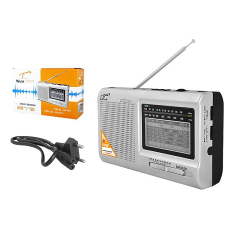 LTC wilga LTC2016 radio przenośne FM akumulator USB SD 10W srebrne