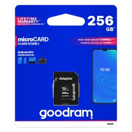 Goodram Karta pamięci microSD 256GB UHS-I Goodram z adapterem