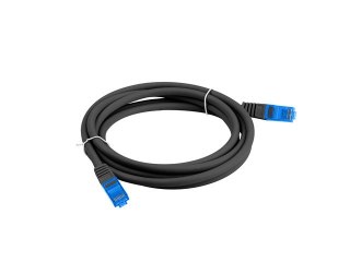 PATCHCORD KAT.6A S/FTP LSZH CCA 0.5M CZARNY FLUKE PASSED LANBERG