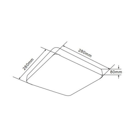 INQ Plafon LED LARGO kwadratowy, oprawa ścienno-sufitowa 12W 3000K 840lm