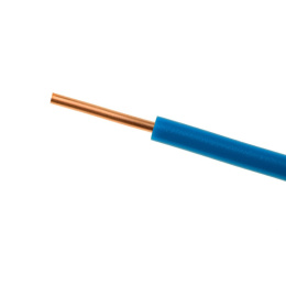 Przewód kabel drut miedziany okrągły 1x6 (DY) 450/750V niebieski