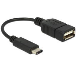 Delock przewód OTG USB 2.0, gniazdo USB typ A - wtyk USB typ C na kablu 15cm