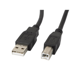Lanberg przewód kabel USB 2.0 A - B do drukarki, 3M, czarny, ferryt