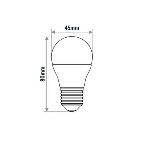 INQ żarówka lampa LED 3W E27 3000K 250LM mała kulka ciepło biała