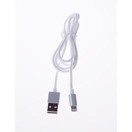 Libox kabel, przewód USB - lightning do iPhone, iPad, iPod 1m srebrny plecionka