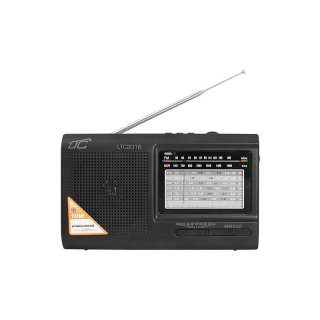 LTC wilga radio przenośne MW, FM, SW czarne z wbudowanym akumulatorem, USB, SD, 10W LTC2016