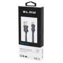 Blow Premium Series przewód USB 2.0, kabel USB typ A - micro USB oplot 0,5m czarny HQ