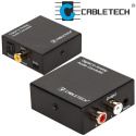 Cabletech adapter konwerter digital TOSLINK COAXIAL -> analog RCA AUX