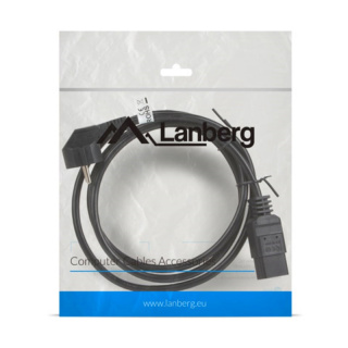 Przewód kabel zasilający do UPS serwera 16A 230V C19 1,8m Lanberg