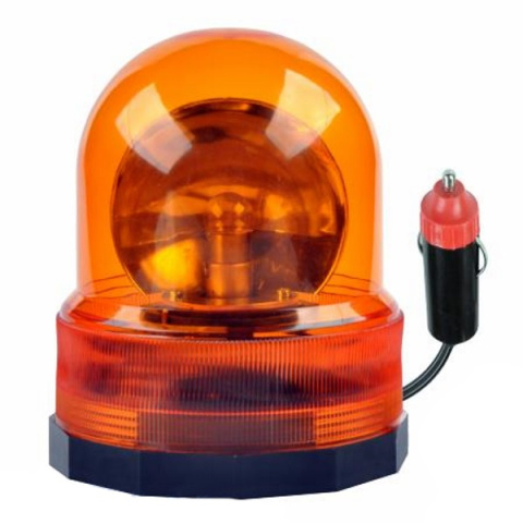 Obrotowa lampa ostrzegawcza, sygnalizacyjna pomarańczowa 12V kogut