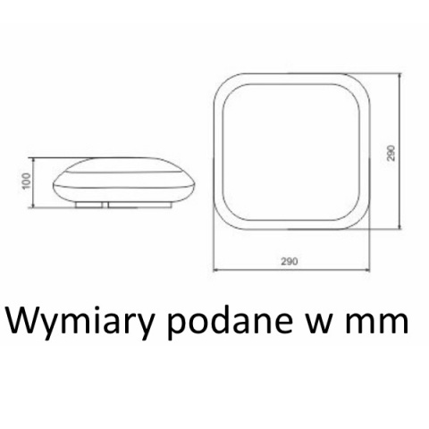 Orno Plafon LED MONSUN kwadratowy, oprawa hermetyczna ścienno-sufitowa szara 15W 4000K 1050lm IP66