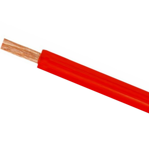 Przewód kabel CCA zasilający do wzmacniacza car audio 4GA (ok. 20mm2), 10mm, czerwony