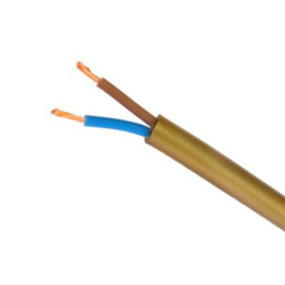 Przewód kabel linka złoty płaski 2x0,75 (OMYp) 300/300V