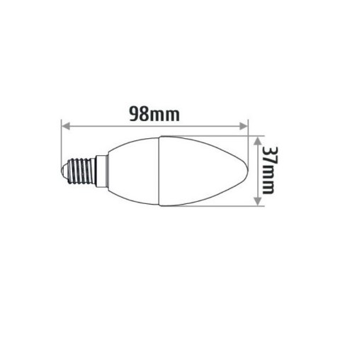 INQ żarówka lampa LED 5W E14 3000K 320LM świeczka ciepło biała