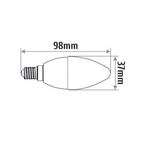 INQ żarówka lampa LED 7W E14 3000K 470LM świeczka ciepło biała