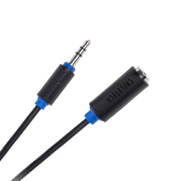 Cabletech przewód, kabel przedłużacz JACK-JACK 3,5mm stereo (wtyk-gniazdo) 3M