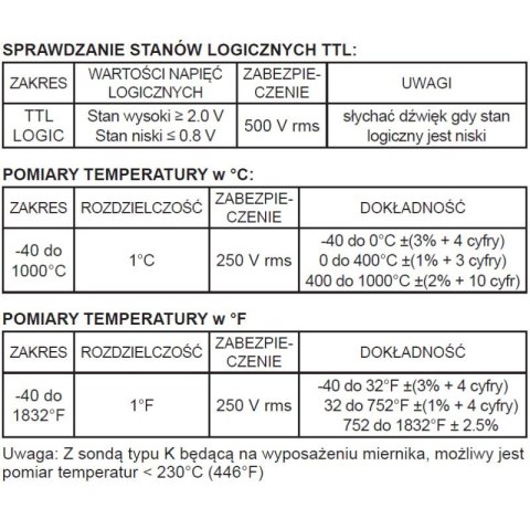 Uni-T Uniwersalny miernik cyfrowy z pomiarem temperatury, pojemności kondensatora, indukcyjności UT70A