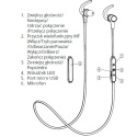 Kruger&Matz bezprzewodowe słuchawki douszne dokanałowe M5 czarne Bluetooth 4.0
