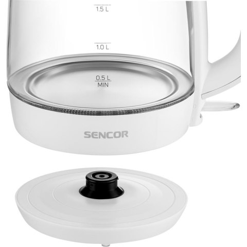 Sencor SWK7300WH czajnik szklany, 1,7L, 2200W, biały