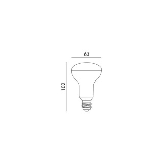 Kobi żarówka lampa LED R63 8W, 520lm, E27, 3000K, ciepły biały, grzybek