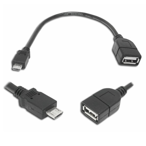 LTC LX8384 kabel/przewód USB gniazdo A-wtyk micro USB 15cm
