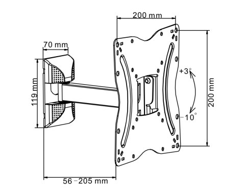 Uniwersalny uchwyt TV 13"-42" regulacja w pionie i w poziomie