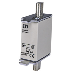 ETI wkładka bezpiecznikowa 16A NH000 gG 500V AC WT-00C 004111430