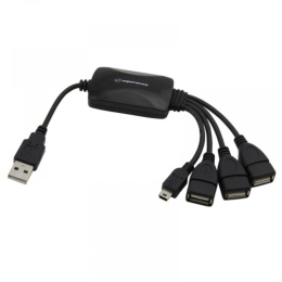 Esperanza hub rozgałęźnik USB 2.0 3 porty USB + 1 port mini USB