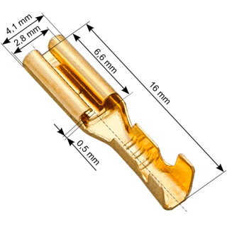 Konektor nieizolowany żeński płaski 2,8mm bez zaczepu