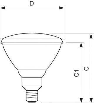 Philips promiennik PAR38 IR Red 175W 230V E27 ES lampa grzewcza czerwony