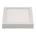 Plafon led natynkowy kwadratowy, IP22, 6 W, 360 lm, aluminiowy, biały