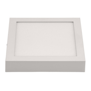 Plafon led natynkowy kwadratowy, IP22, 6 W, 360 lm, aluminiowy, biały
