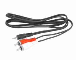 Przewód, kabel JACK 3,5mm - 2 RCA, cinch, stereo (wtyk-wtyk), 1,5M
