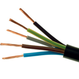 Przewód kabel przemysłowy okrągły miedziany linka 5X4 GUMA (OnPd) 450/750V żo