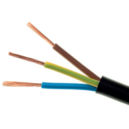 Przewód kabel warsztatowy okrągły miedziany linka 3X1,5 GUMA (OW) 300/500V żo
