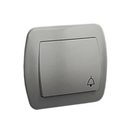 Simon Akord przycisk dzwonek, aluminiowy/metalizowany AD1/26