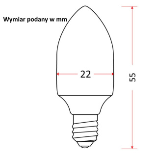 Żarówka tablicowa E12 7W 230V