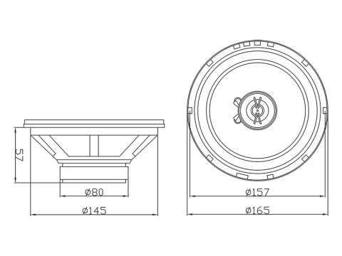 Blow R-165 głośniki samochodowe 165mm 4 Ohm 120W dwudrożny 2 sztuki