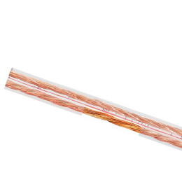 Cabletech przewód kabel głośnikowy 2x1 CU OFC przezroczysty