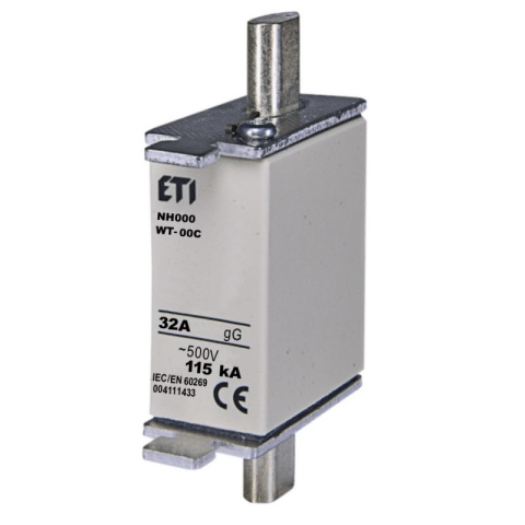 ETI wkładka bezpiecznikowa 32A NH000 gG 500V AC WT-00C 004111433