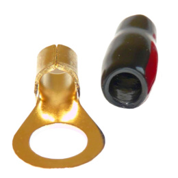 Konektor izolowany oczkowy M8 / 10 czerwony lub czarny