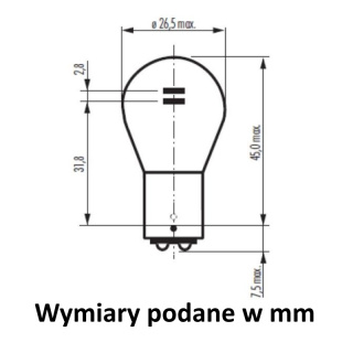 NARVA żarówka samochodowa 24V P21/5W BAY15D