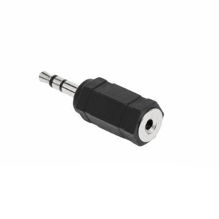 Przejście wtyk Jack 3.5mm - gniazdo Jack 2.5mm plastikowe, czarne