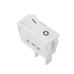 Przełącznik łącznik kołyskowy prostokątny biały C5N 0-1 16A/250V