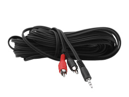 Przewód kabel 2 x RCA CINCH - mini Jack 3.5mm stereo 3m czarny