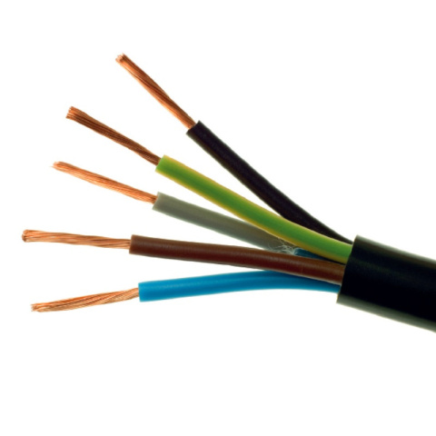 Przewód kabel warsztatowy okrągły linka 5X2,5 GUMA (OW) żo 300/500V