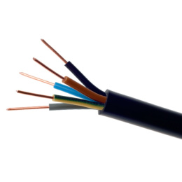 Przewód kabel ziemny drut miedziany okrągły 5x2,5 (YKY) 600/1000V żo